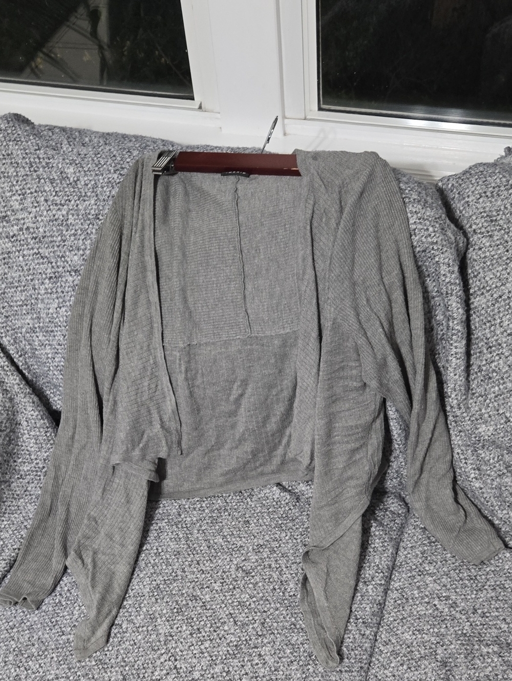 torrid Gray Open-Front Ribbed Cardigan